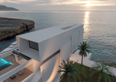 casa moderna con vistas al mar