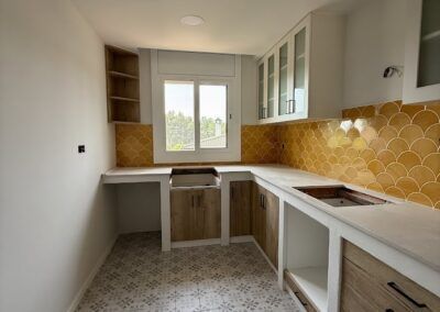 vista de cocina rustica