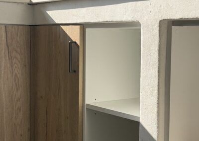 Detalle estructura cocina rustica